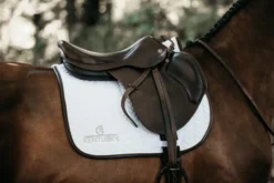 Kentucky Horsewear Kentucky Saddle Pad Leather Fishbone Jumping White -Fournitures Équestres Boutique lw 3