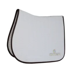 Kentucky Horsewear Kentucky Saddle Pad Leather Fishbone Jumping White