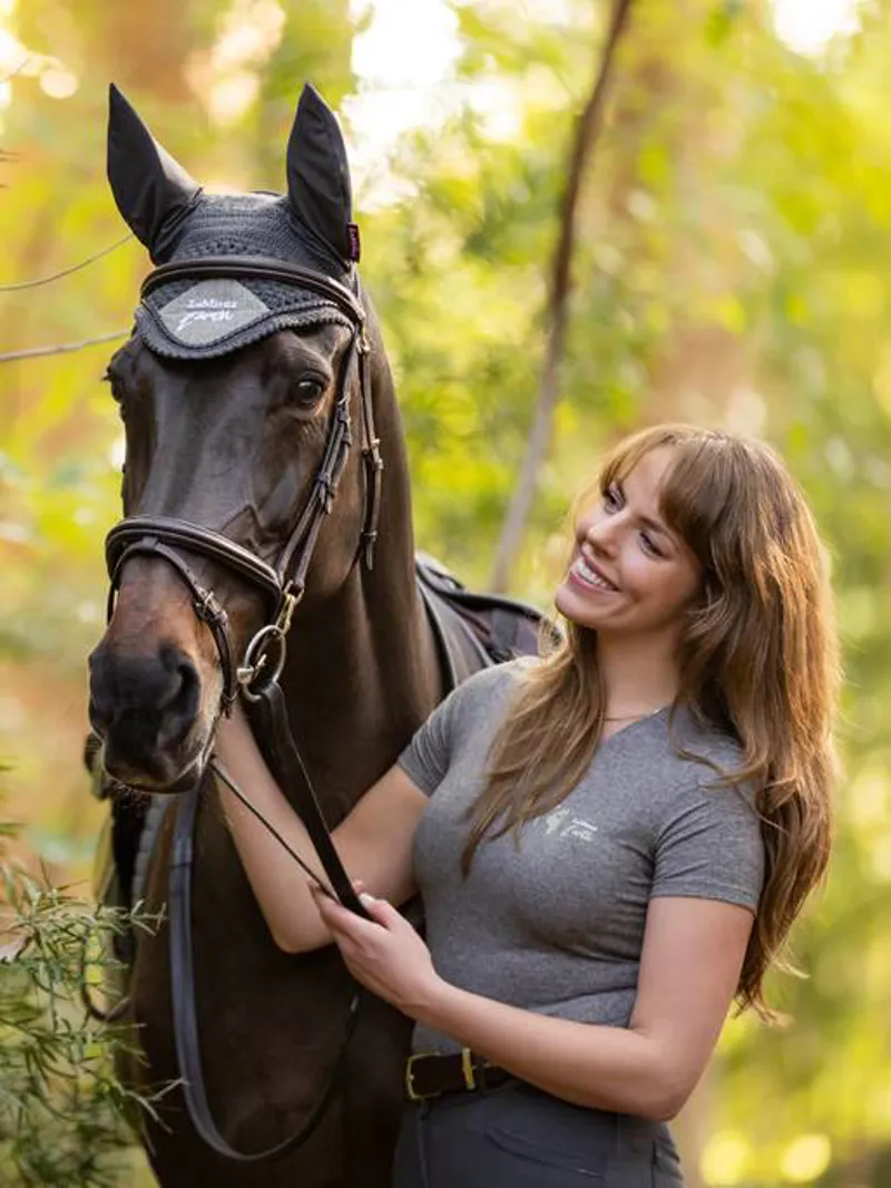 LeMieux Earth Fly Hood Moss Large 5 LeMieux Earth Fly Hood Moss Large – Image 5