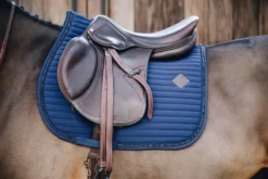 Kentucky Horsewear Kentucky Saddle Pad Pearls Show Jumping Navy -Fournitures Équestres Boutique pn 3