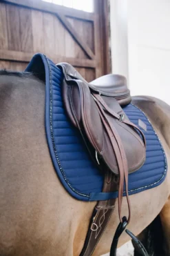 Kentucky Horsewear Kentucky Saddle Pad Pearls Show Jumping Navy -Fournitures Équestres Boutique pn3 3