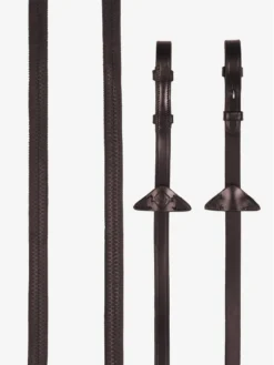 LeMieux Rubber Reins Brown/Brown