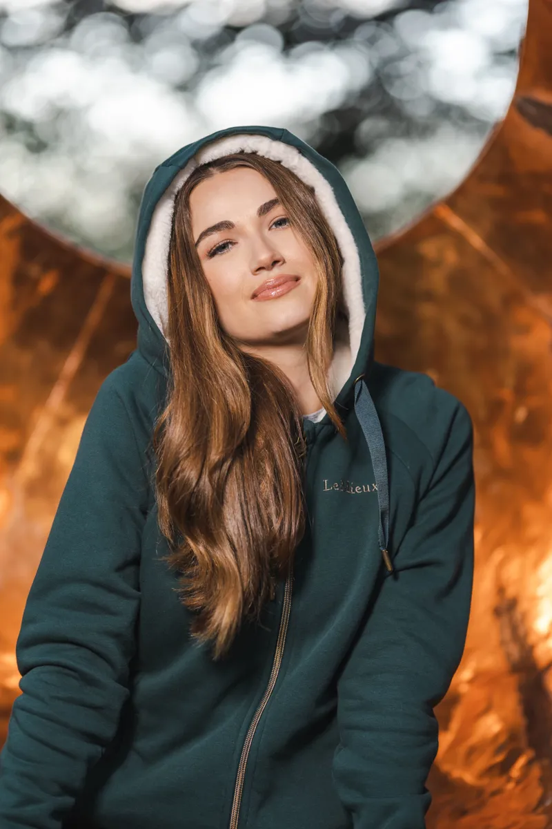 LeMieux Sherpa Lined Lily Hoodie Spruce 1 LeMieux Sherpa Lined Lily Hoodie Spruce