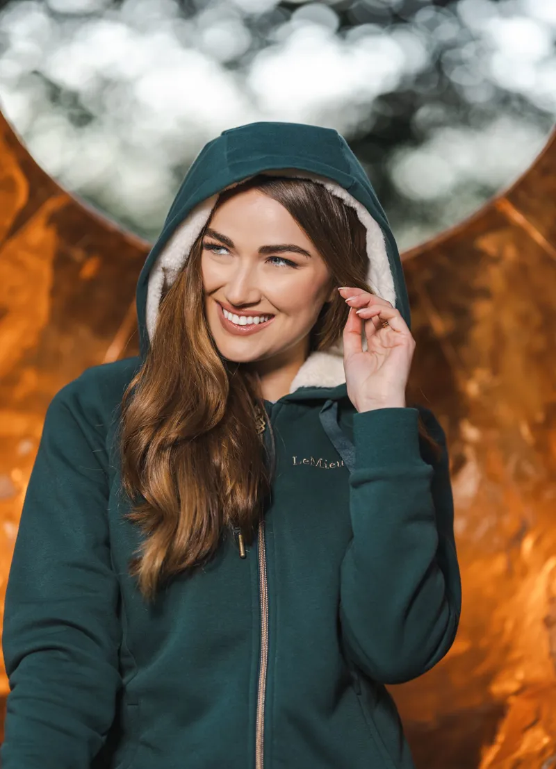 LeMieux Sherpa Lined Lily Hoodie Spruce 2 LeMieux Sherpa Lined Lily Hoodie Spruce – Image 2