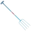 Red Gorilla 4 Prong Manure Fork - T Handle Sky Blue