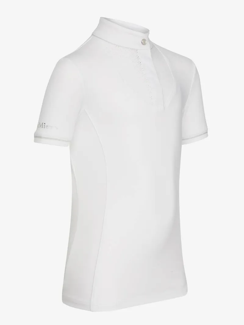 LeMieux Youth Show Shirt With Bib White/White 3 LeMieux Youth Show Shirt With Bib White/White – Image 3