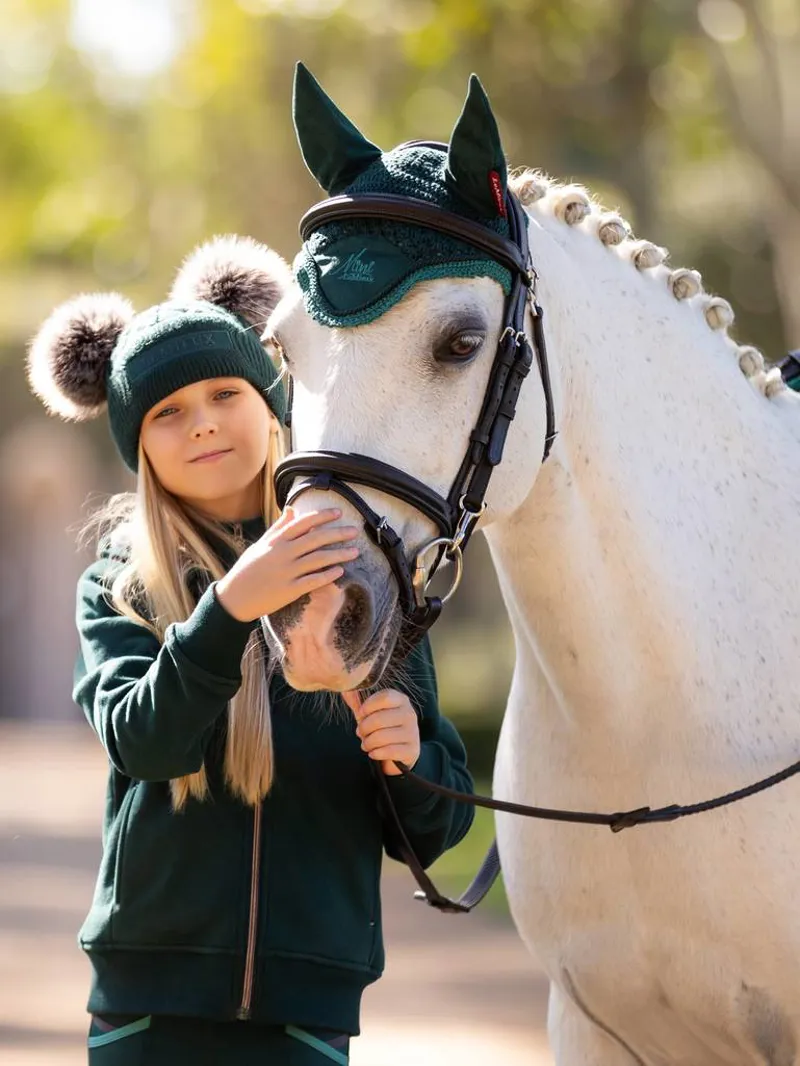 LeMieux Mini Fly Hood Spruce 2 LeMieux Mini Fly Hood Spruce – Image 2