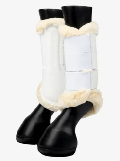LeMieux Fleece Edged Mesh Brushing Boot White/Natural