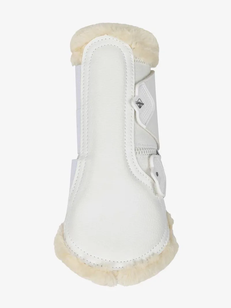 LeMieux Fleece Edged Mesh Brushing Boot White/Natural 3 LeMieux Fleece Edged Mesh Brushing Boot White/Natural – Image 3