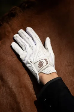 Samshield V-Skin Swarovski Gloves White Rose Gold -Fournitures Équestres Boutique wg3
